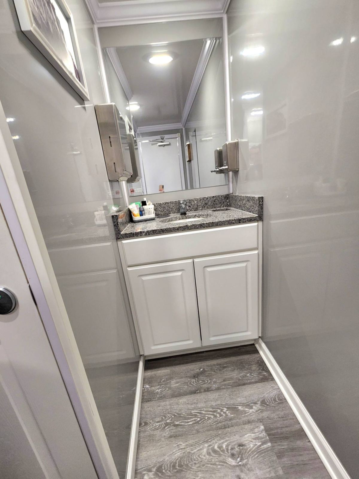 Restroom vanity area